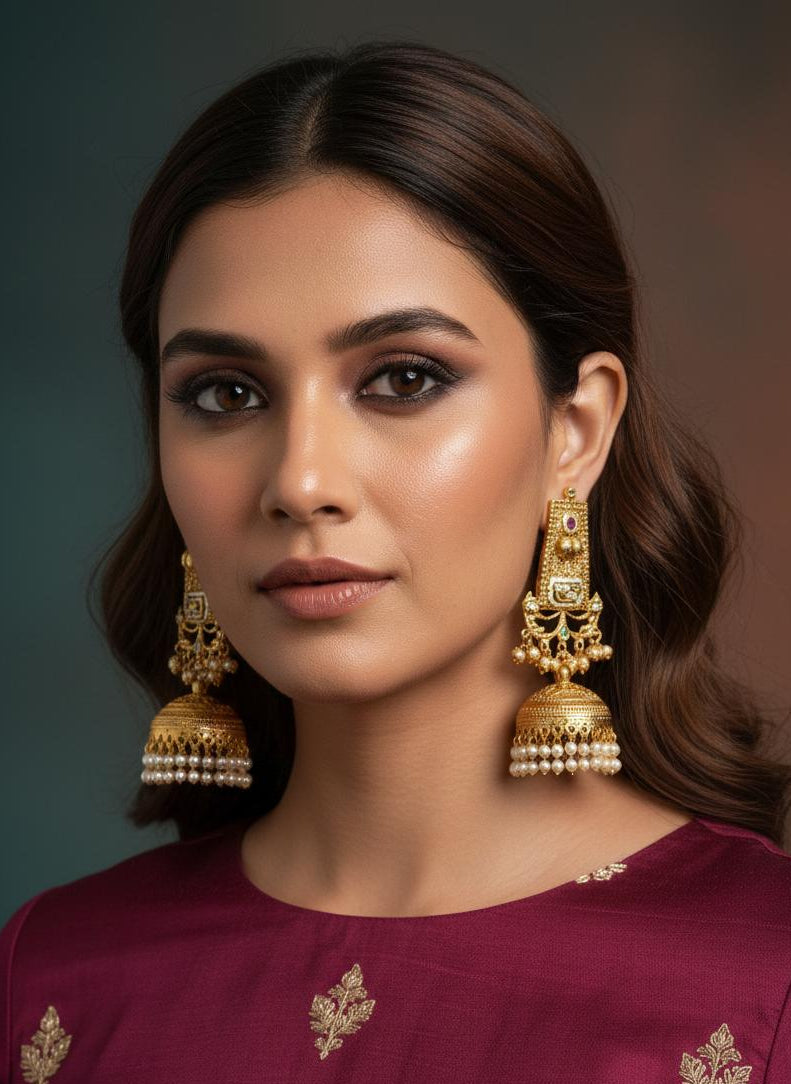 Aradhya Pearl Jhumka Earrings