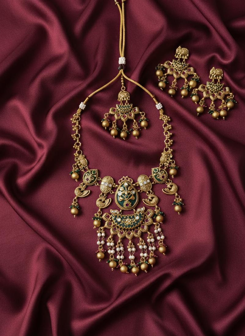 Padmahaar Jadau Temple Set