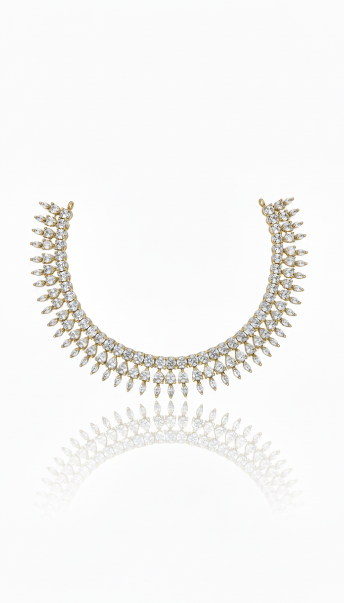 Noor Teardrop Diamond-Style Necklace