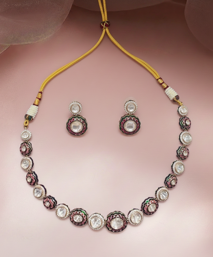 Meher Moissanite Kundan Set
