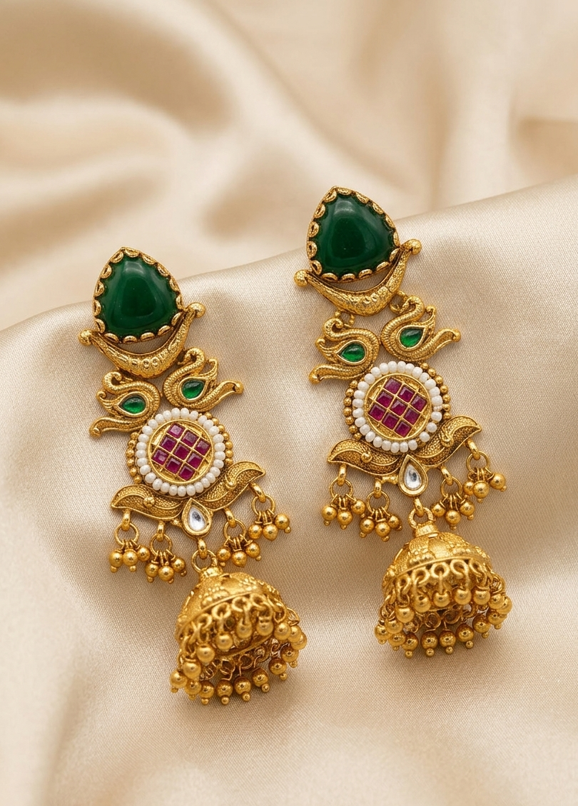 Shehnaaz Kashmiri Jhumki Earrings Combo Set