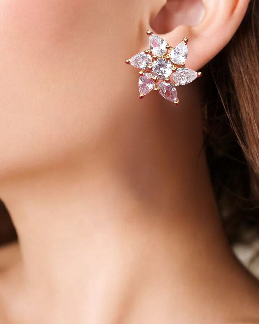 Crystal Zirconia Stud Earrings
