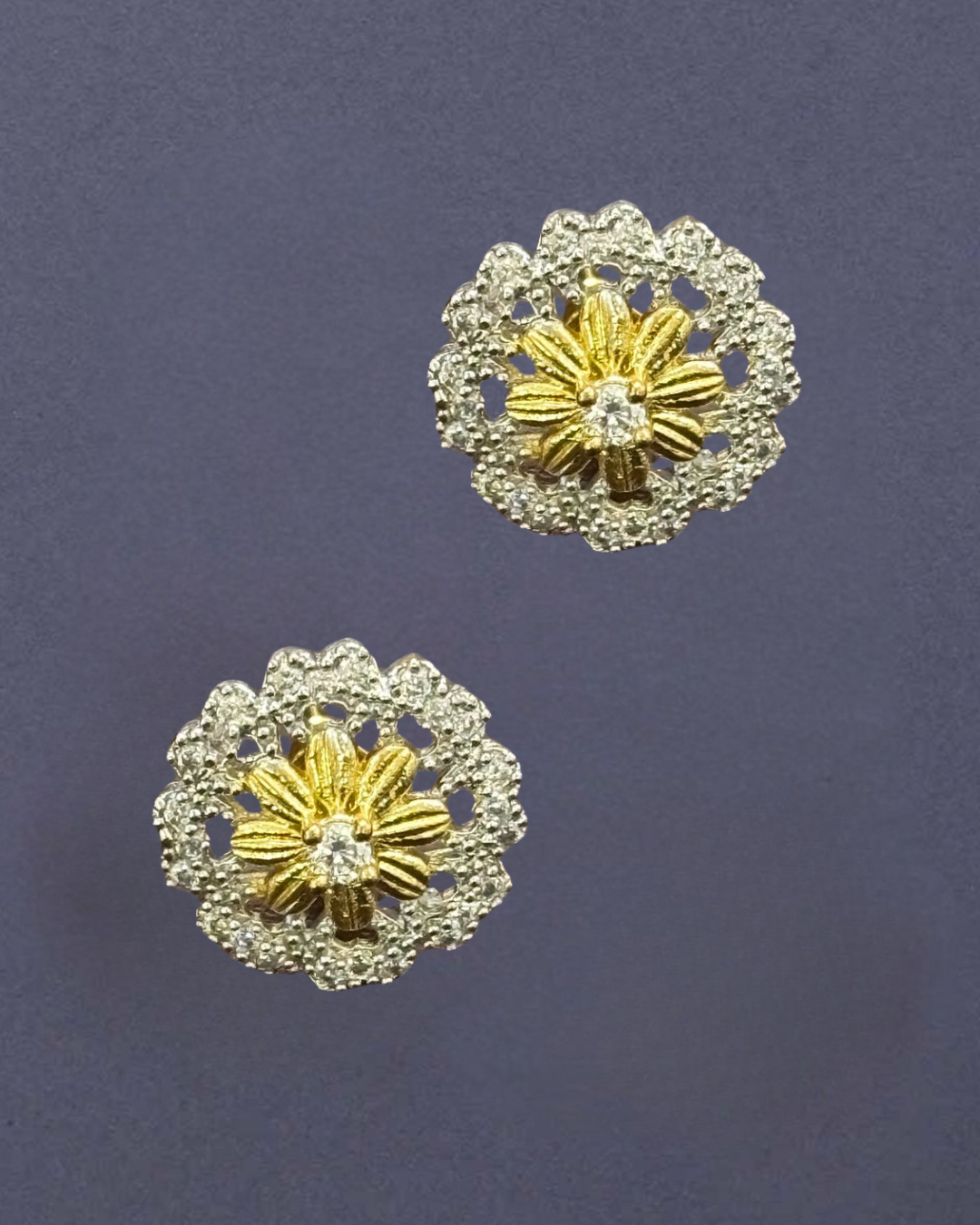 Golden Bloom Stud Earrings