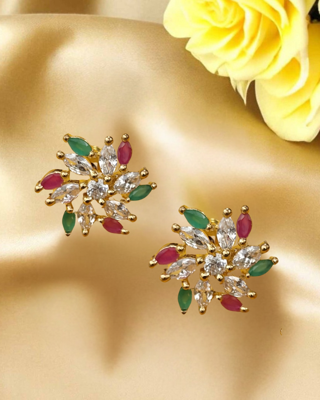 Dazzle Bloom Stud Earrings