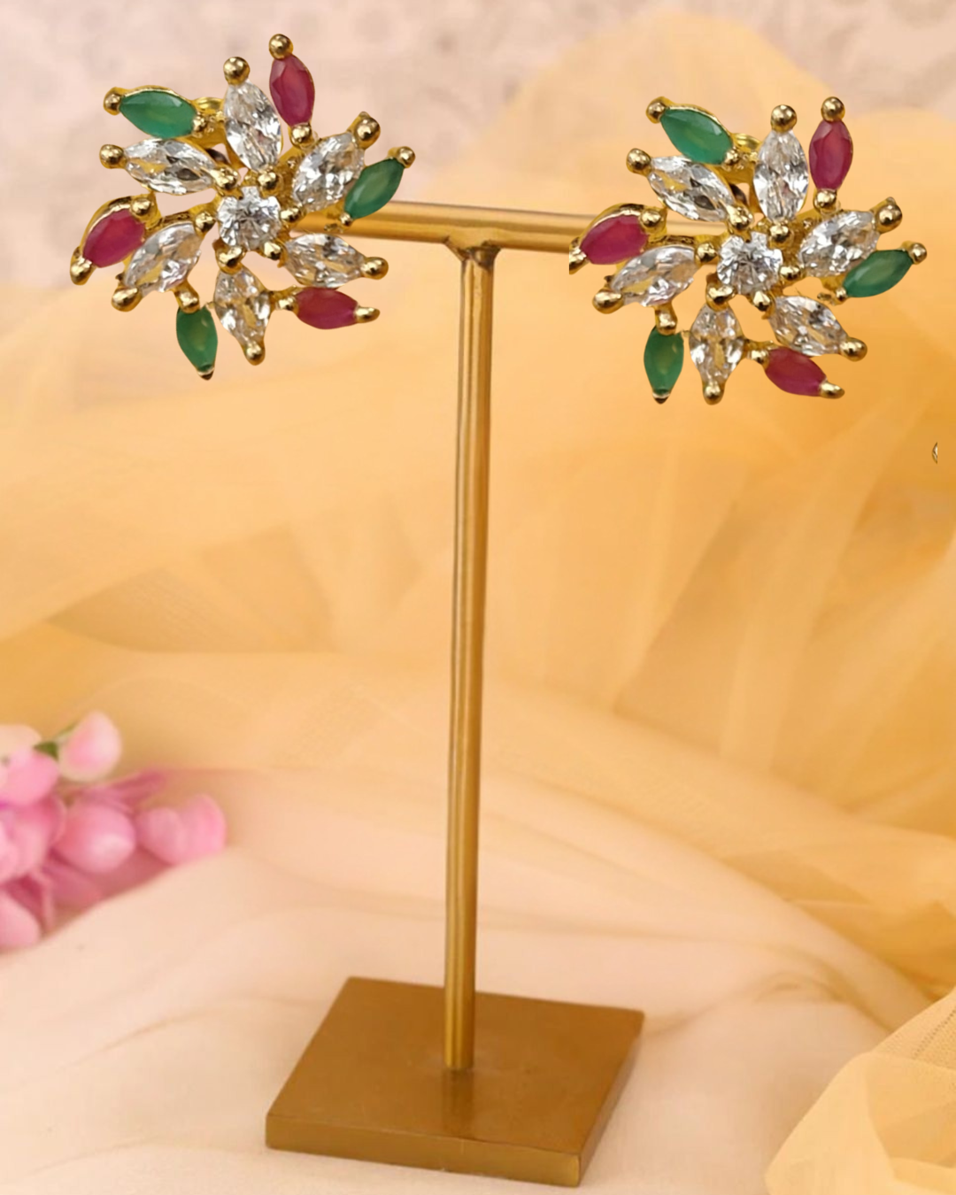 Dazzle Bloom Stud Earrings