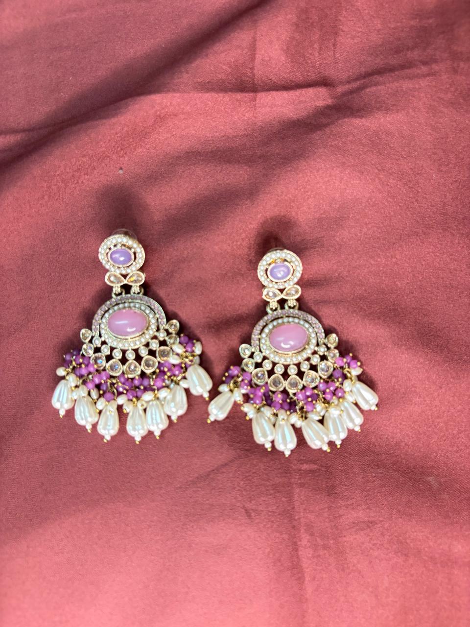 Nayra Dual tone Pearl Jhumki Earrings