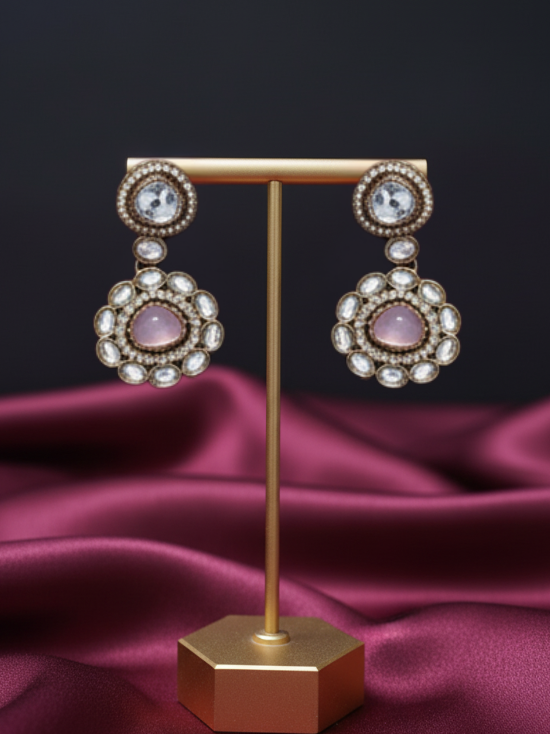 Gulab Kundan Moissanite Choker Set