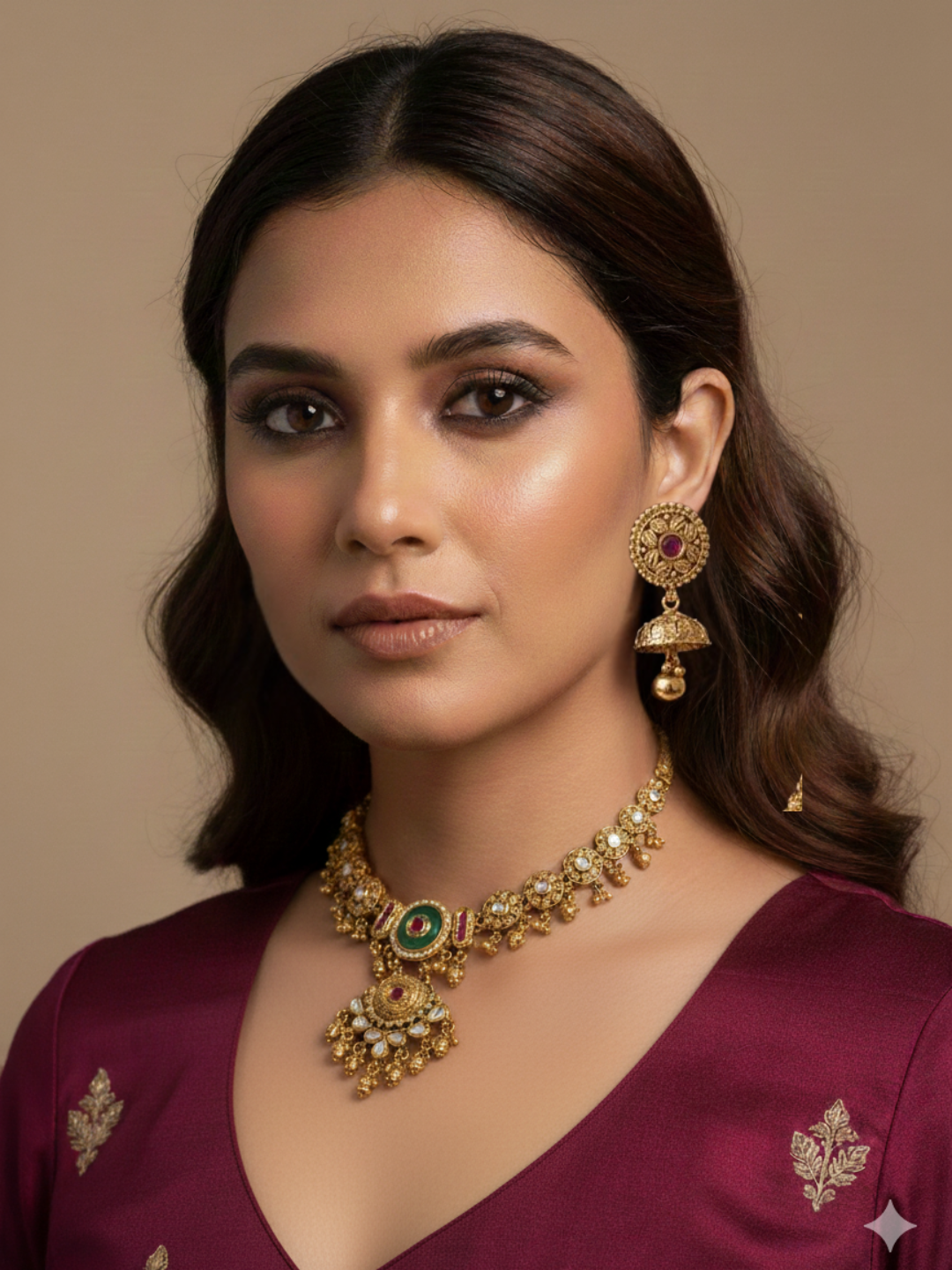 Padma Gaja Antique Necklace Set