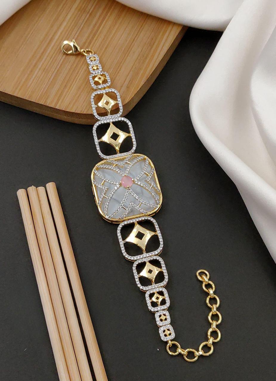 Elegant Square MOP Watch Bracelet