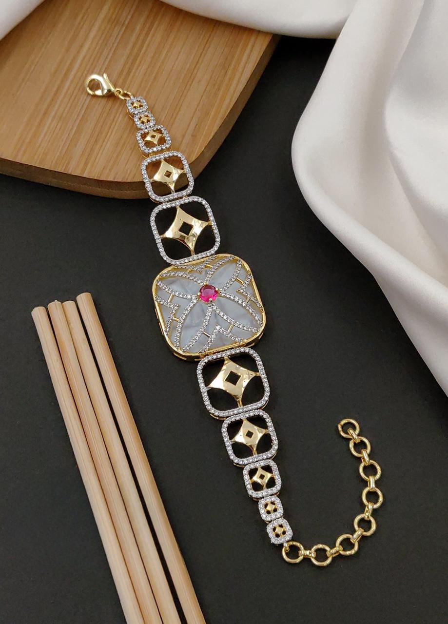 Elegant Square MOP Watch Bracelet