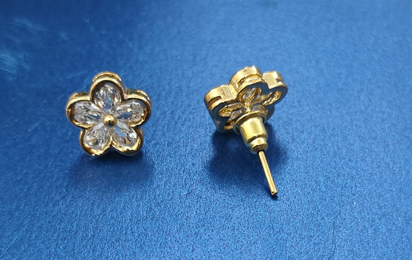 Floral Crystal Stud Earrings