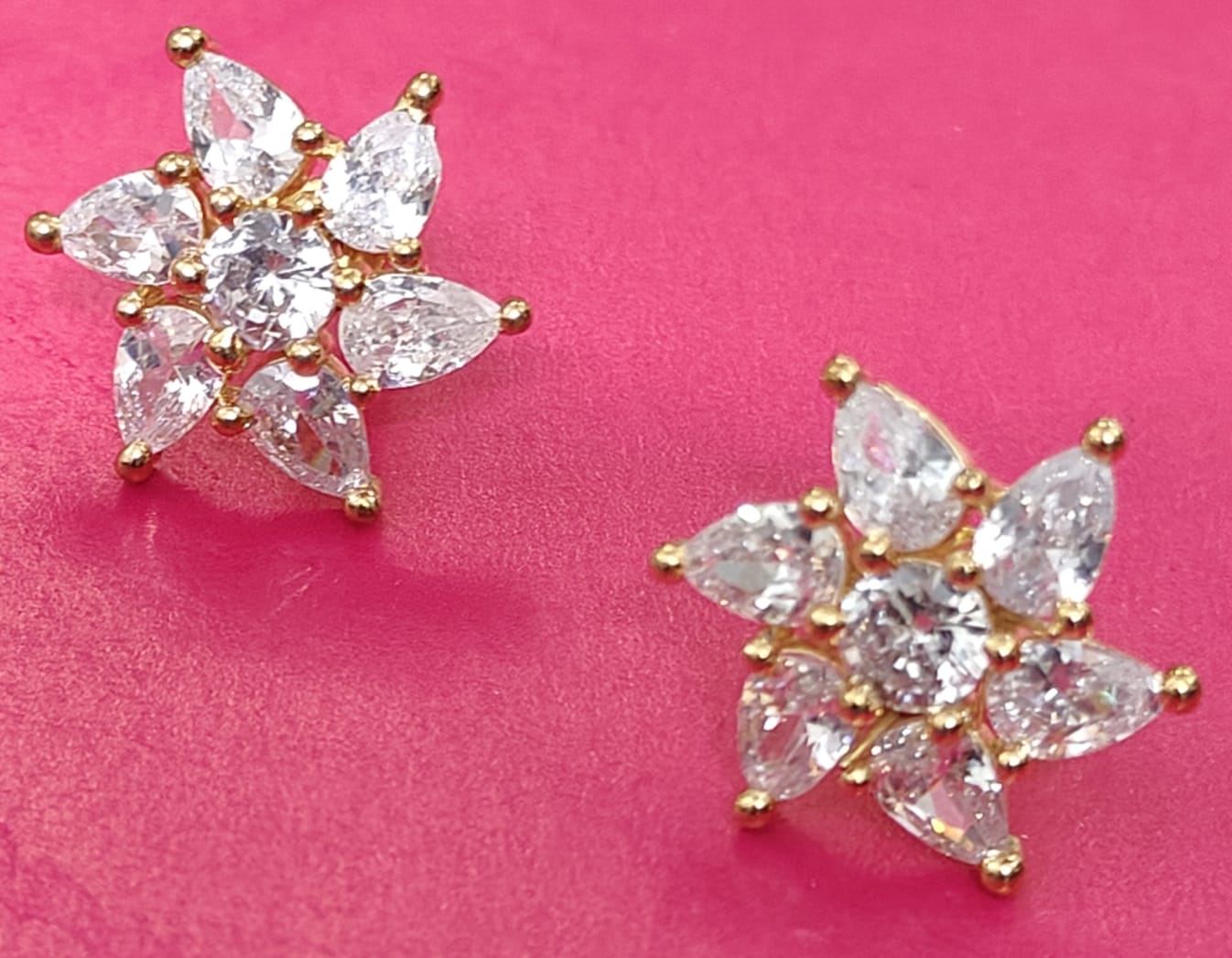 Crystal Zirconia Stud Earrings