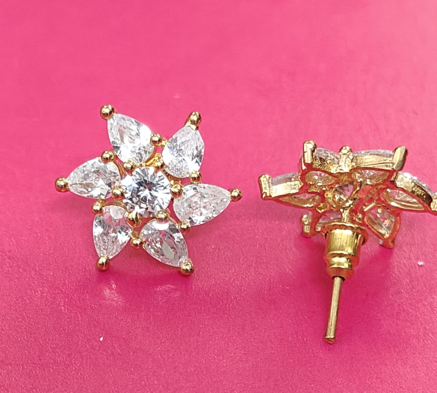 Crystal Zirconia Stud Earrings