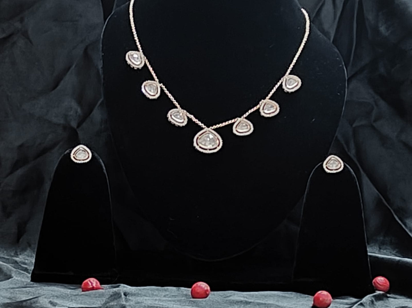 Tyaani Kundan Elegant Charm Necklace Set