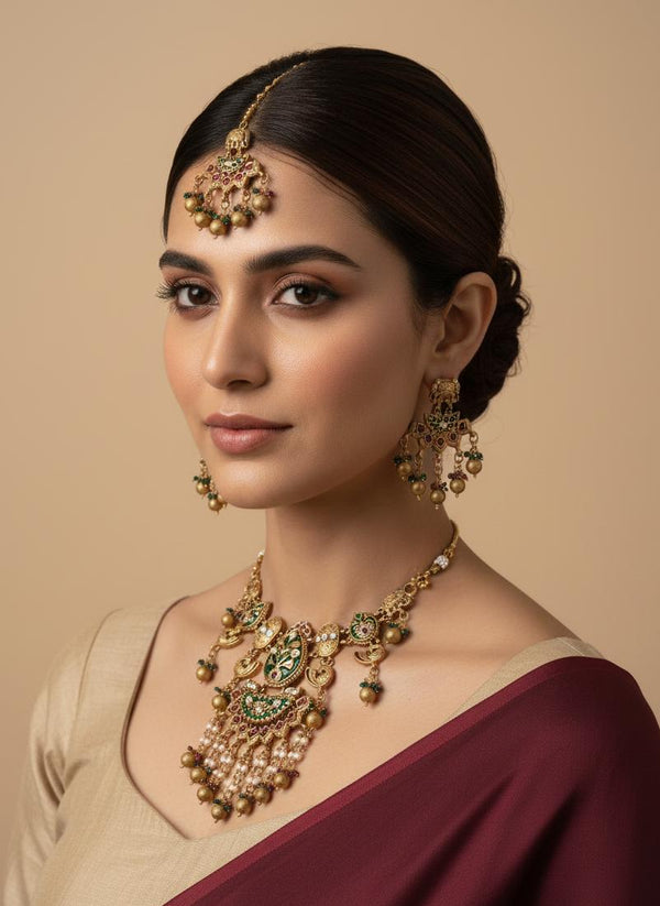 Padmahaar Jadau Temple Set