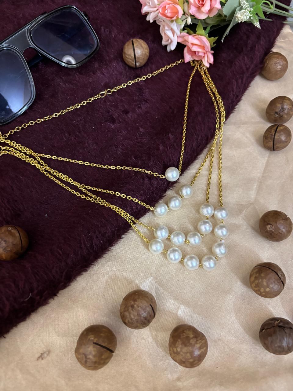 Royal Pearl Layered Necklace Set
