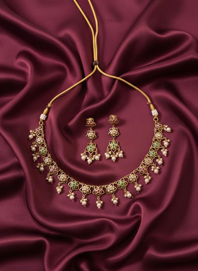 Gulbahaar Jadau Necklace Set