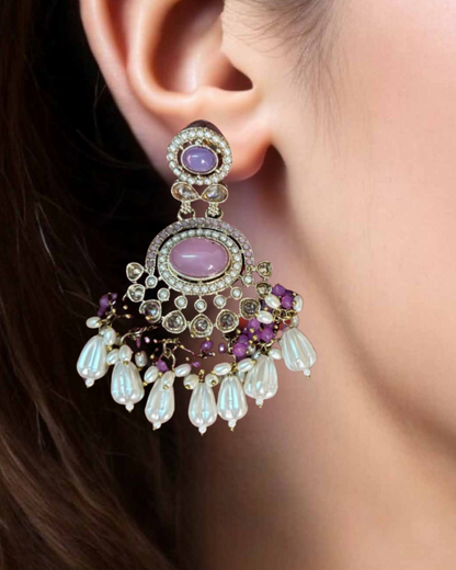 Nayra Dual tone Pearl Jhumki Earrings