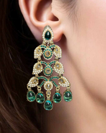 Emerald Royal Chandelier Earrings