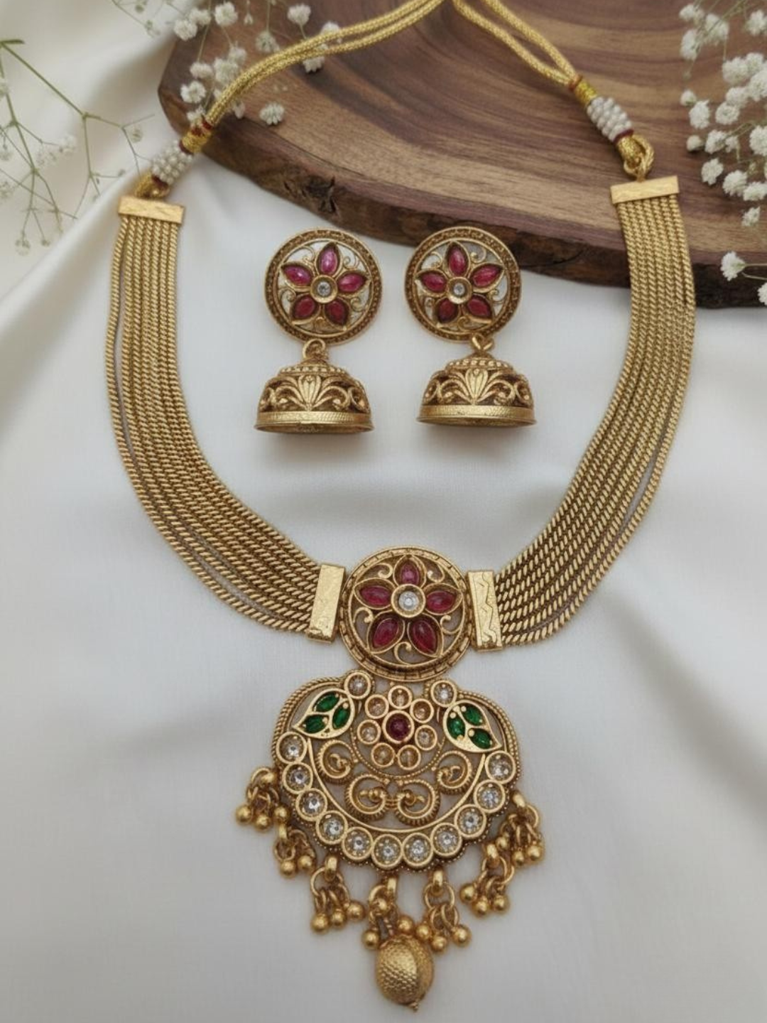 Rajwada Pushp Heritage Necklace Set