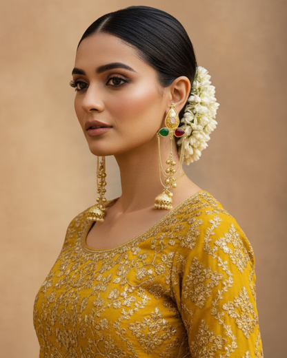 Noor-e-Kashmir Multicolor Jhumka Earrings