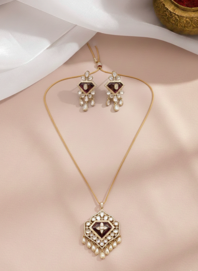 Zarika Moissanite Pendant Set