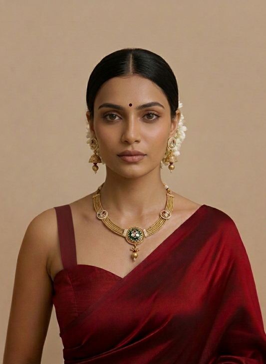 Meenakshi Antique Necklace Set