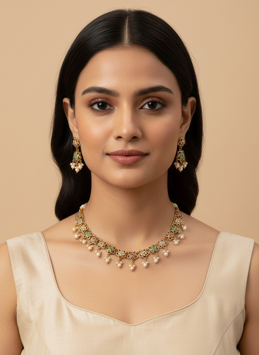 Gulbahaar Jadau Necklace Set