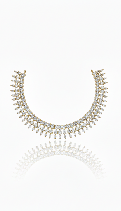 Noor Teardrop Diamond-Style Necklace