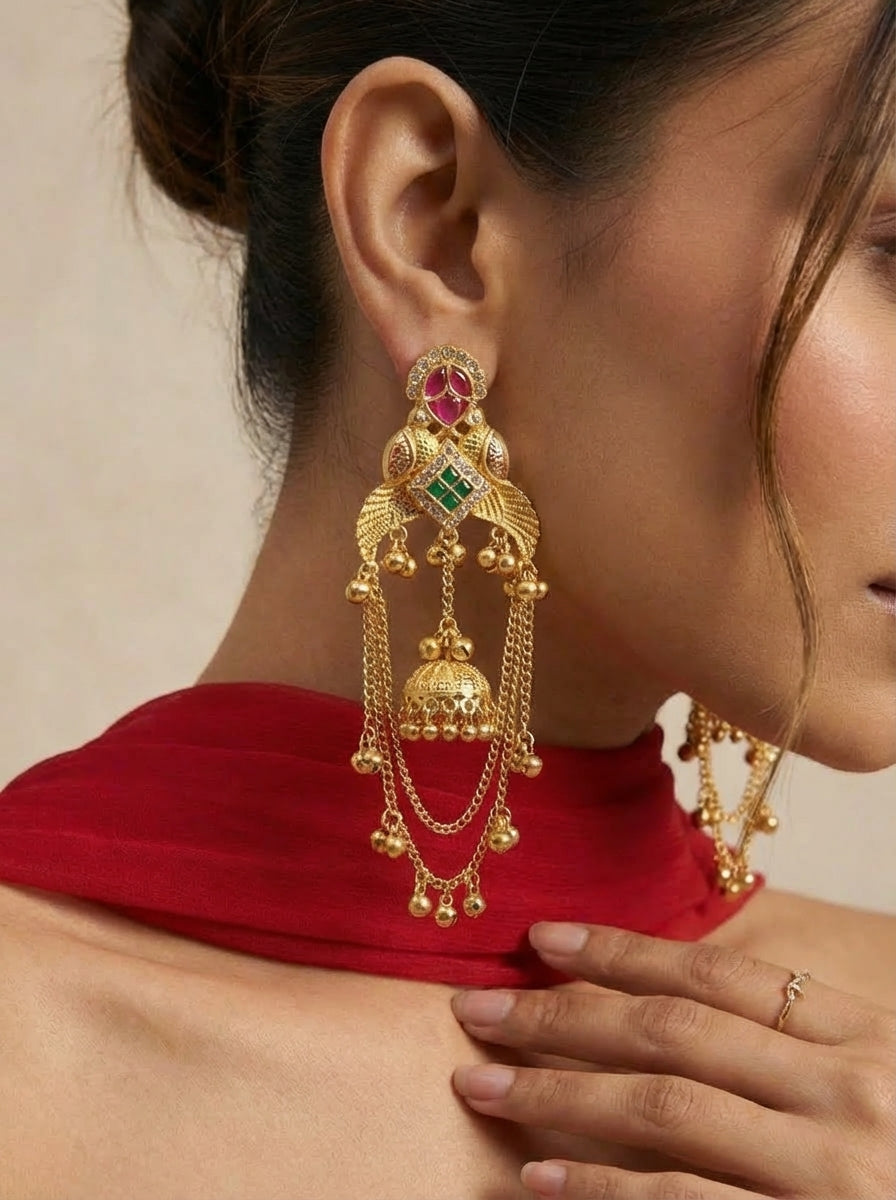 Rooh Kashmiri Jhumki Earrings