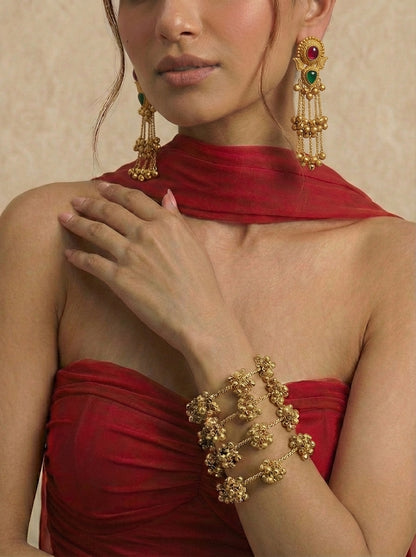 Firoza Statement Kashmiri Earrings Combo Set