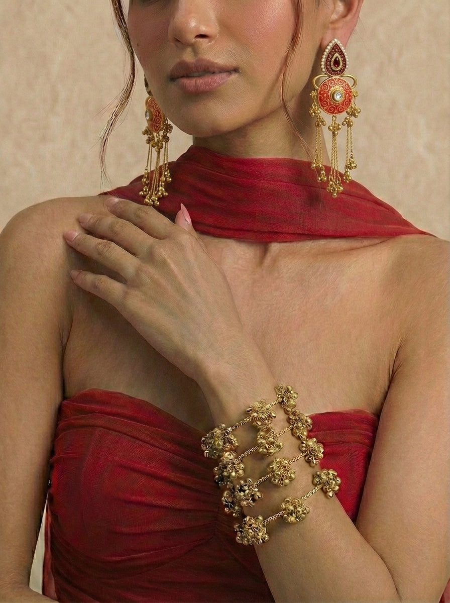 Mayura Meenakari Kashmiri Earring Combo Set