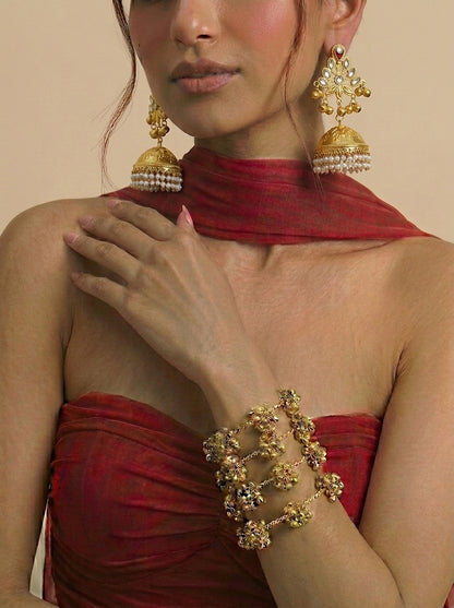 Suvarna Noor Jhumka Kashmiri Earrings Combo Set