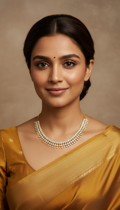 Noor Teardrop Diamond-Style Necklace