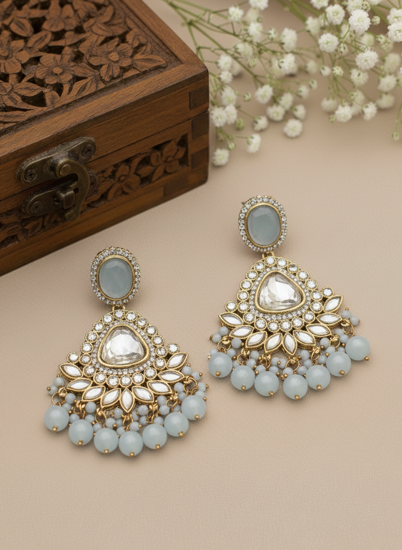 Mehfil Bloom Kundan Earrings