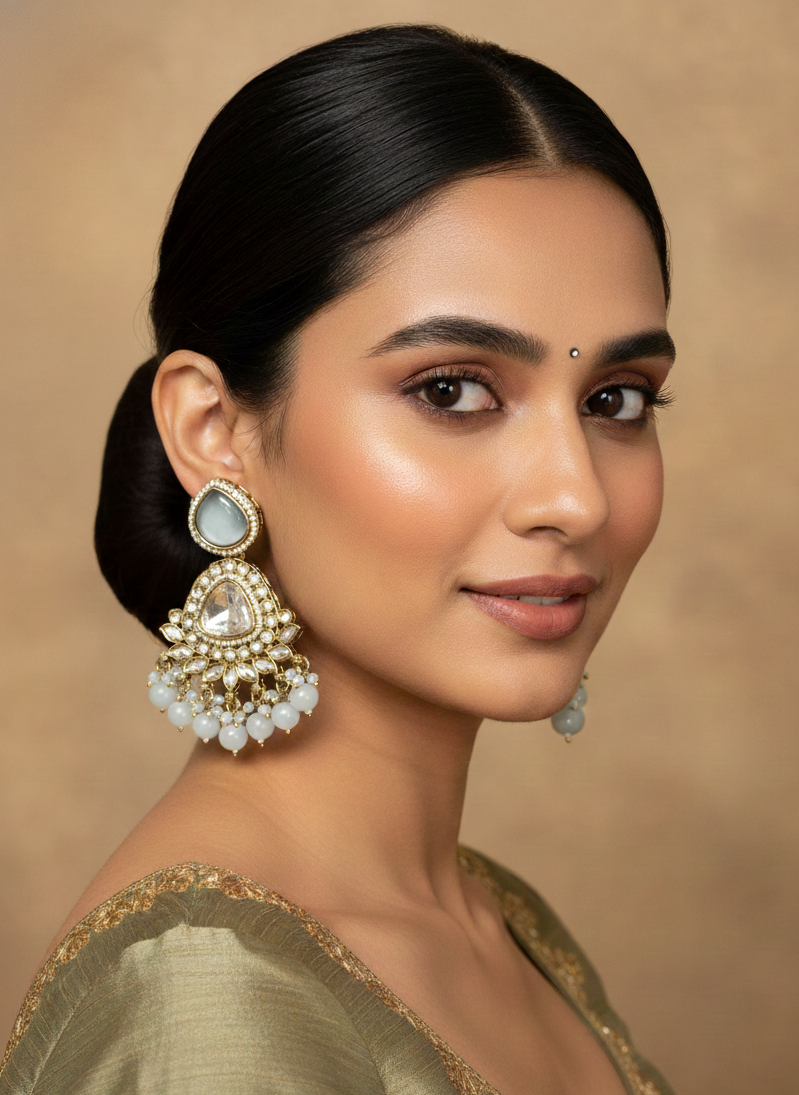 Mehfil Bloom Kundan Earrings