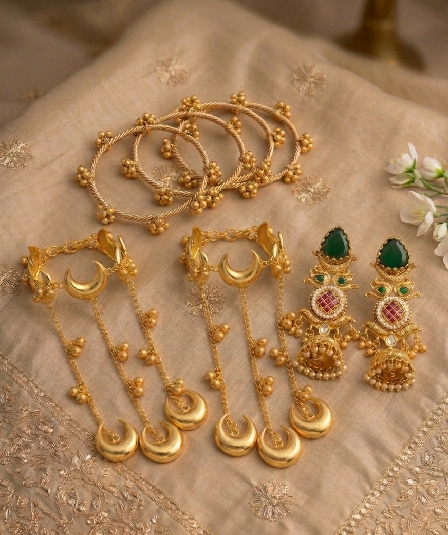 Shehnaaz Kashmiri Jhumki Earrings
