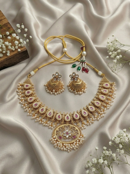 Rajkumari Gulbahar Rajwada Necklace Set