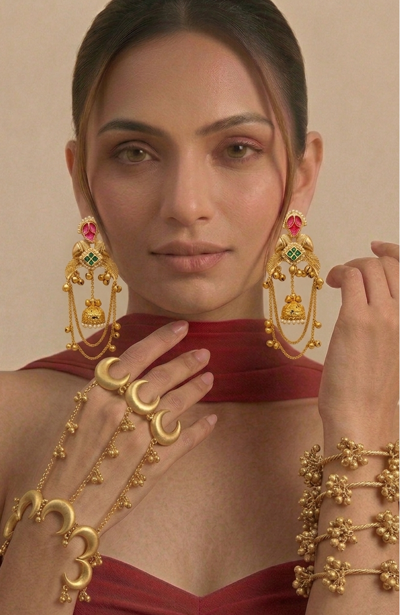 Rooh Kashmiri Jhumki Earrings