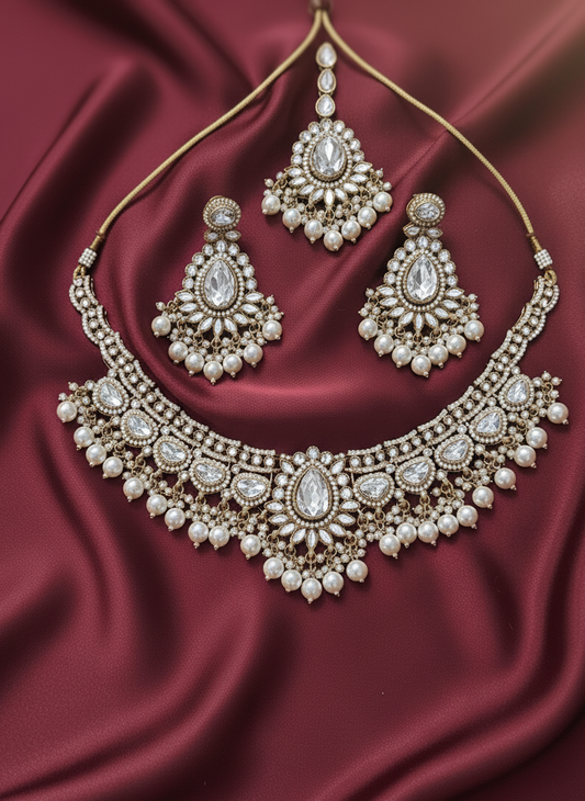 Shahi-Noor Moissanite Polki Set