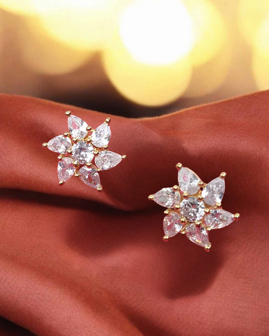 Crystal  Zirconia Stud Earrings