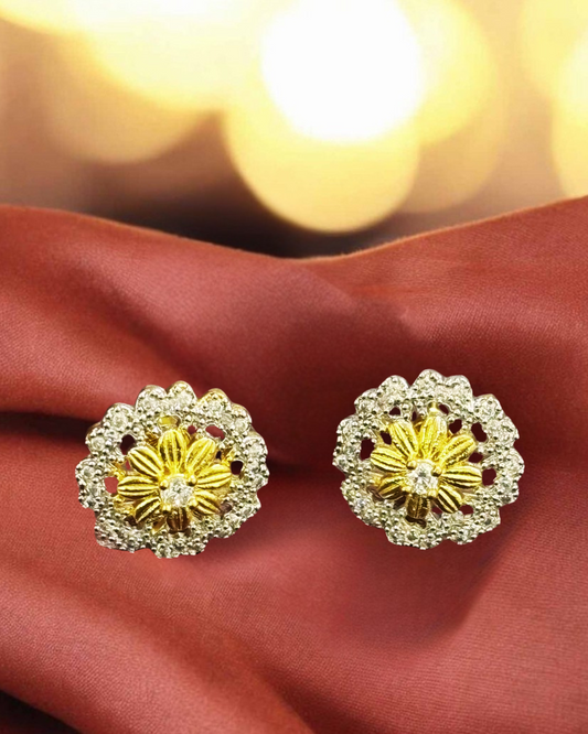 Golden Bloom Stud Earrings