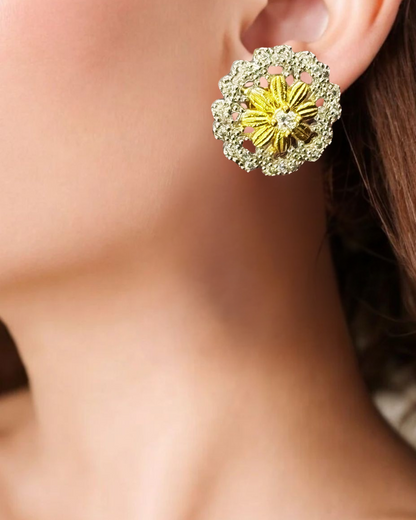 Golden Bloom Stud Earrings