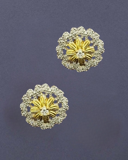 Golden Bloom Stud Earrings