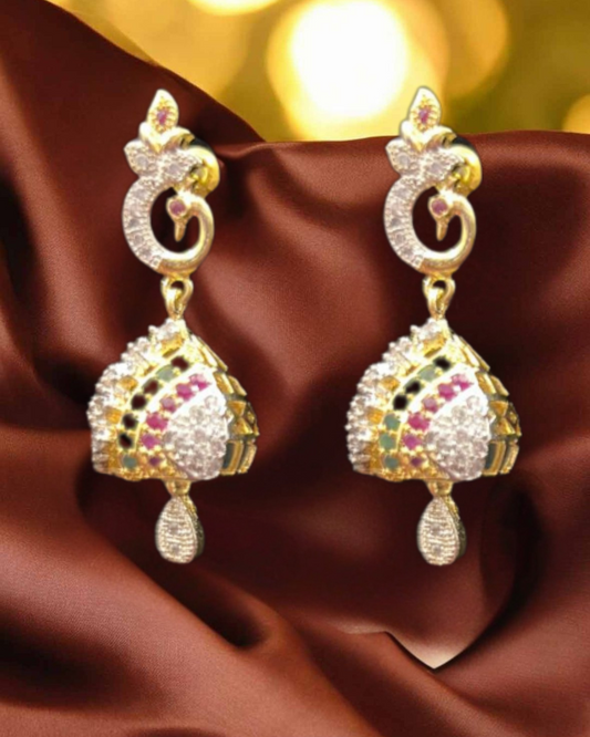 Royal Peacock Jhumka Earrings