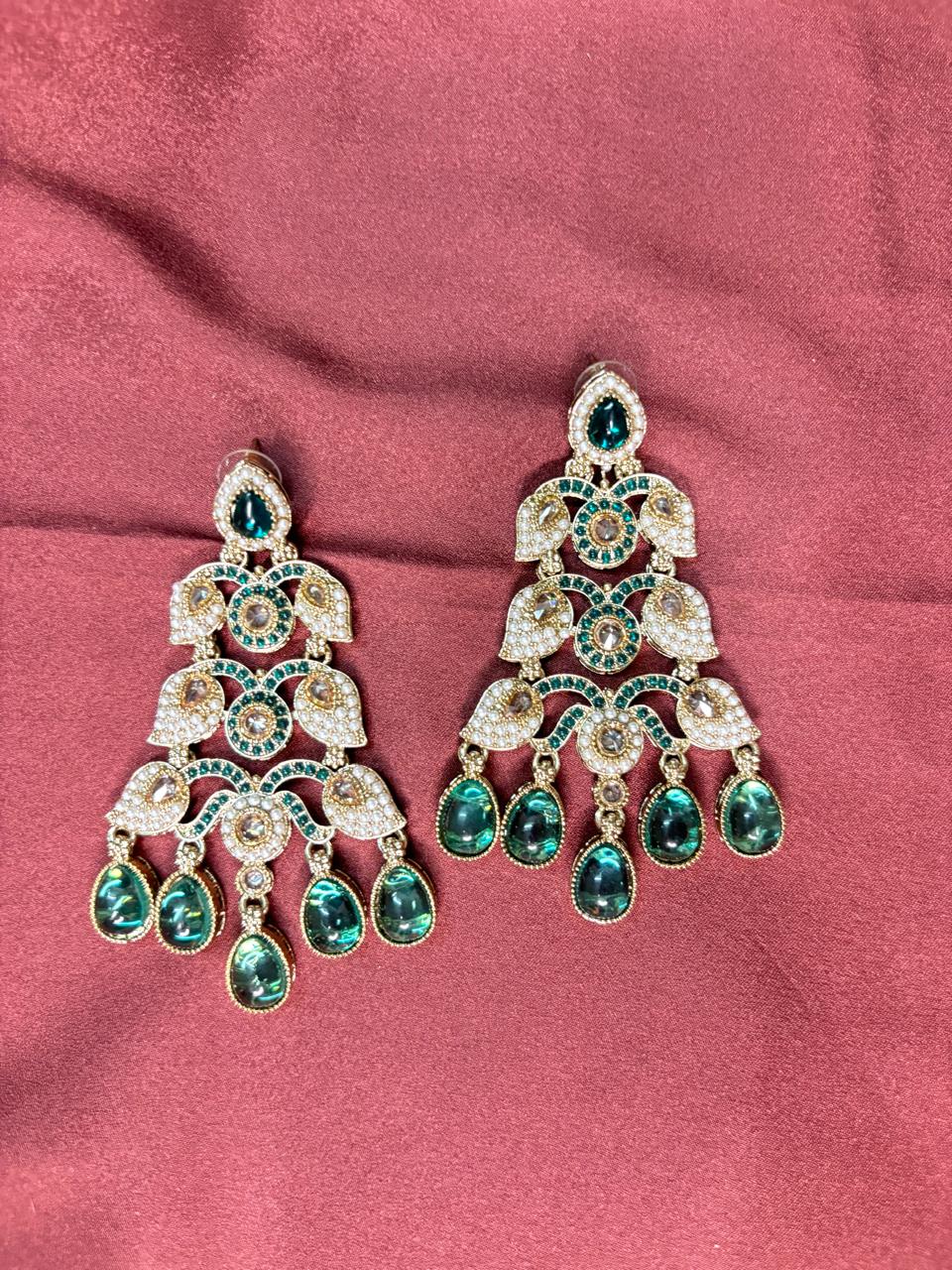 Emerald Royal Chandelier Earrings
