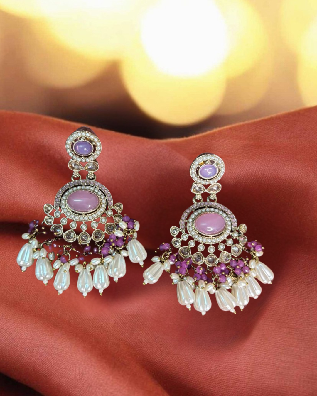 Nayra Dual tone Pearl Jhumki Earrings