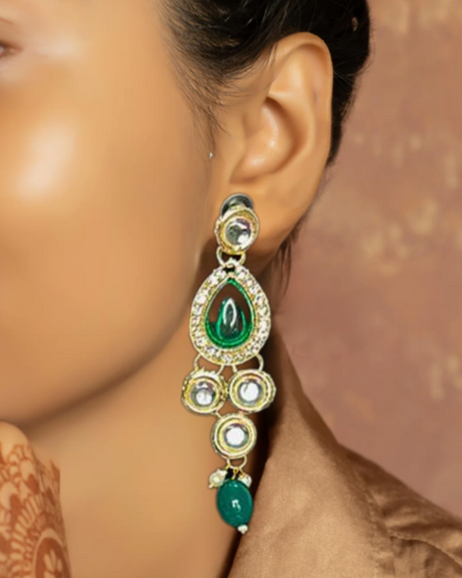 Naazira Emerald Kundan  Set