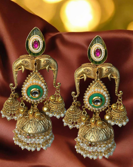 Gajraaj Jhumka Earrings