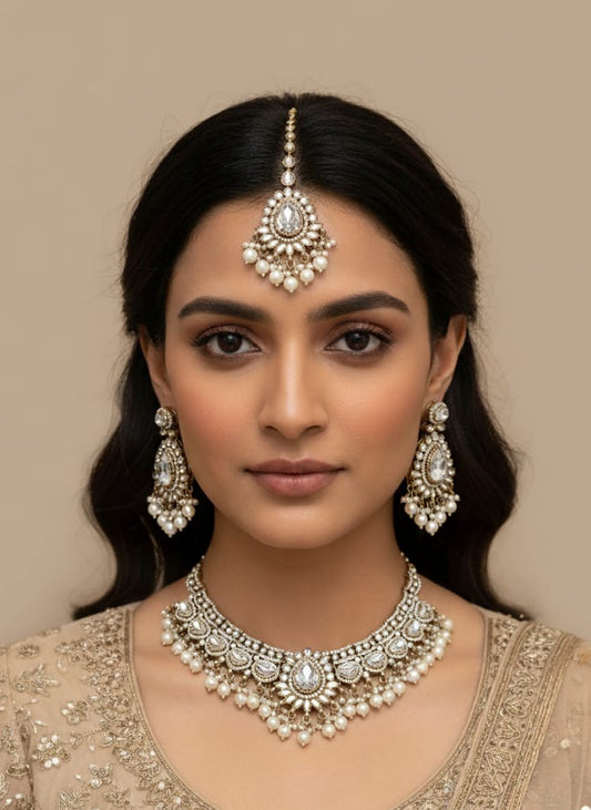 Shahi-Noor Moissanite Polki Set